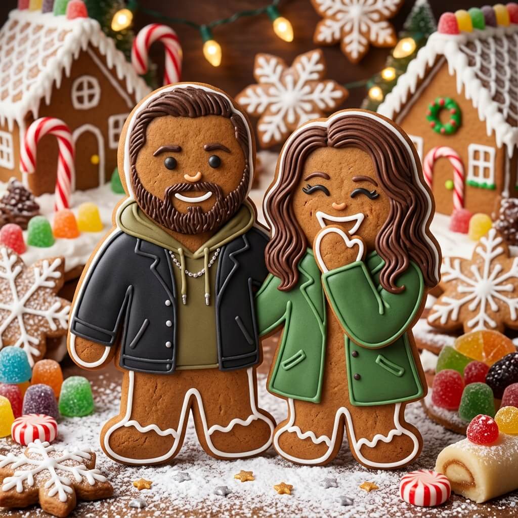 Gingerbread Christmas card style sample