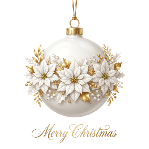 Gold bauble sticker